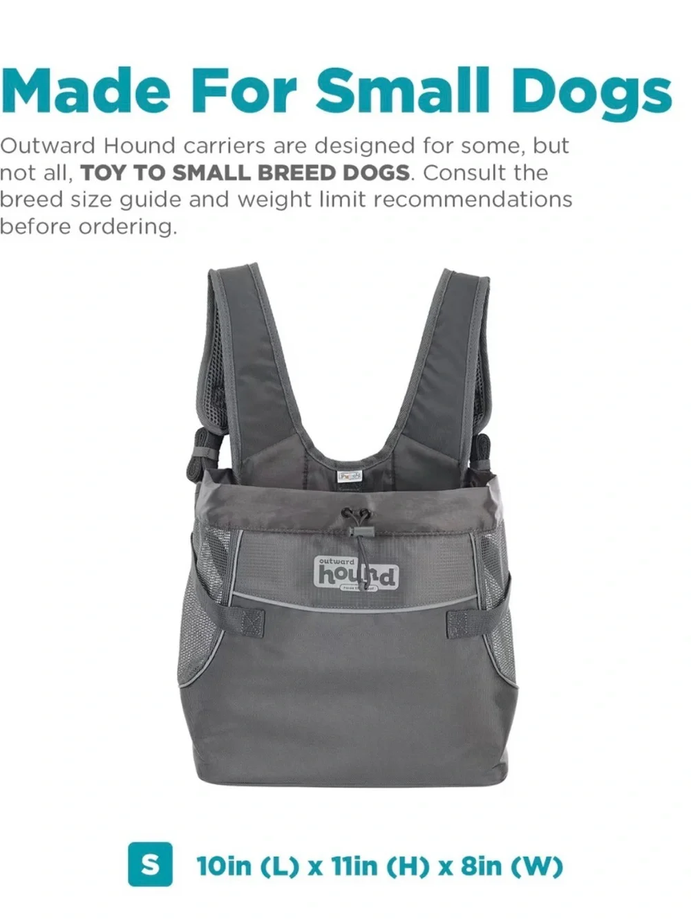 Outward Hound Gray Pet Front Carrier - Sling Style